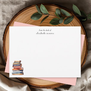 Elegant Boekenliefhebber Van De Schrijftafel Van P Notitiekaartje