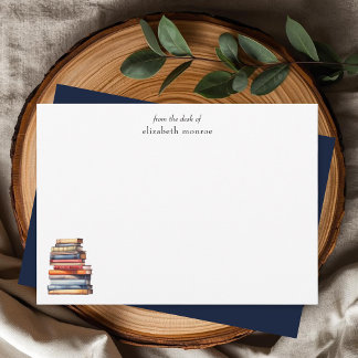 Elegant Boekenliefhebber Van De Schrijftafel Van P Notitiekaartje