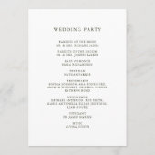 Elegant boeket | Kerstvakantie bruiloft Programma (Achterkant)