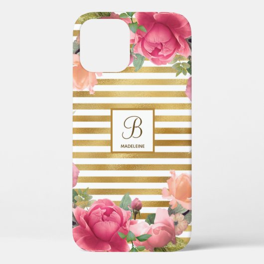 Elegant Boeket Monogram Meisje Case-Mate iPhone Case (Achterkant)
