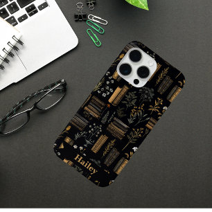 Elegant boekontwerp - Dark Academia - boek iPhone 15 Pro Max Hoesje