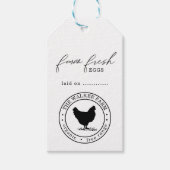 Elegant Boerderij Fresh Egg Carton Label Cadeaulabel (Voorkant)