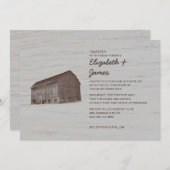 Elegant Boerderij Wedding Invitations Kaart (Voorkant / Achterkant)