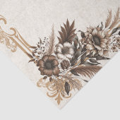 Elegant Boheems Bloemen Bruiloft Tissuepapier (Detail)