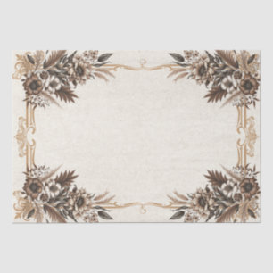 Elegant Boheems Bloemen Bruiloft Tissuepapier