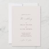 Elegant Bohemen minimalistisch huwelijk Kaart (Voorkant)