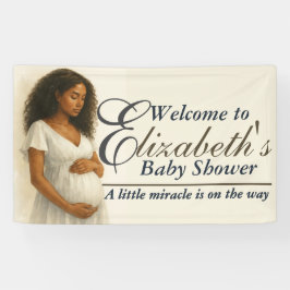Elegant Bohemian Black Mom to be Baby Shower Spandoek