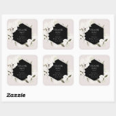 Elegant Bohemian Floral Square Sticker (Vel)