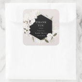 Elegant Bohemian Floral Square Sticker (Tas)