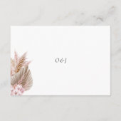 Elegant Bohemian Pampas Grass Wedding Website Informatiekaartje (Achterkant)