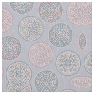 Elegant Bohemian Pink Blue Pastel Mandala Pattern Stof