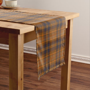 Elegant Bohemian Tartan Korte Tafelloper