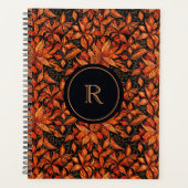 Elegant Boho Autumn Shades Monogram with Initial  (Devant)