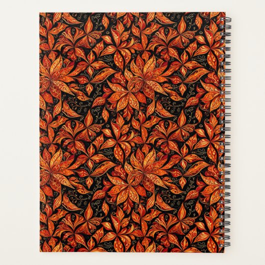 Elegant Boho Autumn Shades Monogram with Initial  Planner (Achterkant)