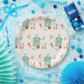 Elegant Boho Baby Meisje Kleding Baby shower Papieren Bordje (Feest)