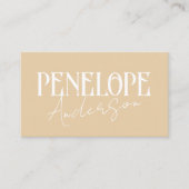 Elegant Boho Beige Neutral Minimaal Modern Trendy Visitekaartje (Voorkant)