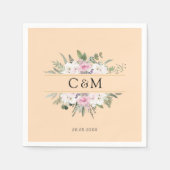 Elegant Boho Bloem Servet (Voorkant)