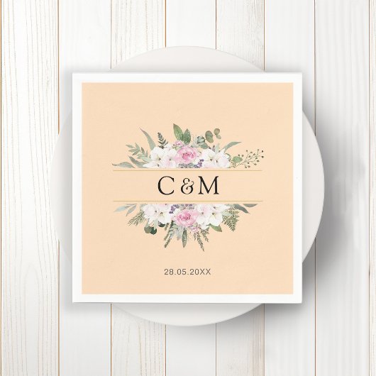 Elegant Boho Bloem Servet