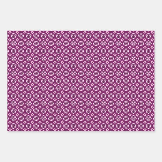 Elegant Boho Bloemenpatroon Inpakpapier Vel (Voorkant)