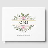 Elegant Boho Bloemmotief Gastenboek (Voorkant)