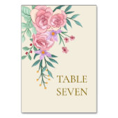 Elegant Boho Blush Roze Waterverf Bloemen Bruiloft Kaart (Voorkant)
