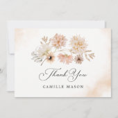 Elegant Boho Botanical Dank je wel Bedankkaart (Voorkant)
