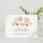 Elegant Boho Botanical Dank je wel Bedankkaart (Staand voorkant)