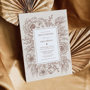 Elegant Boho Botanical Terracotta Vrijgezellenfees Kaart