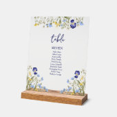 Élégant boho Botanique Fleur sauvage Mariage bleu (Angle)