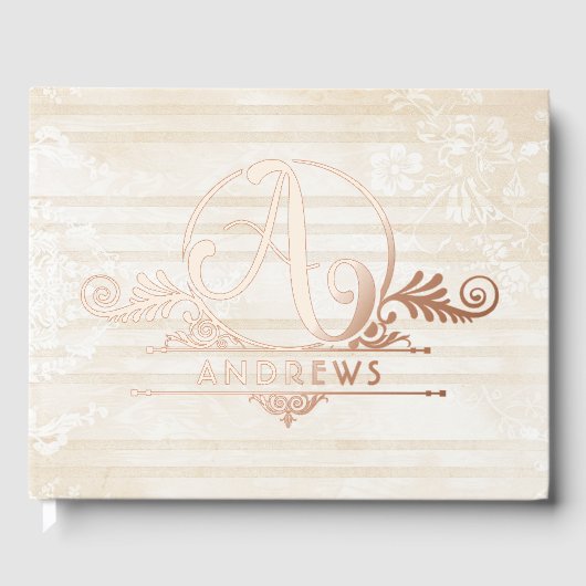 Élégant Boho Botanique Personnalisé Monogramme Mar (Recto)