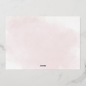 Elegant Boho Bourgondië Blush Bloemen Bruiloft Folie Uitnodiging (Achterkant)