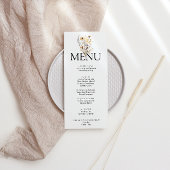 Elegant Boho Bright Floral Garden Dinner Bruiloft Menu