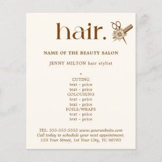 Elegant Boho Bruin Gouden Schaar Haar Menu