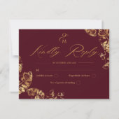 Elegant Boho | Carte RSVP de mariage d'automne de  (Devant)