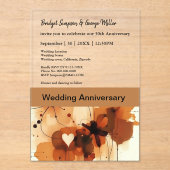 Elegant Boho Chic bruiloft Jubileum Acryl Uitnodigingen (Voorkant)