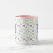 Elégant Boho Chic Floral Monogram Mug - O (Centre)
