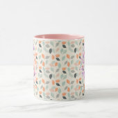 Elégant Boho Chic Floral Monogram Mug - S (Centre)