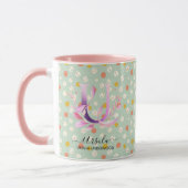 Elégant Boho Chic Floral Monogram Mug - U (Gauche)
