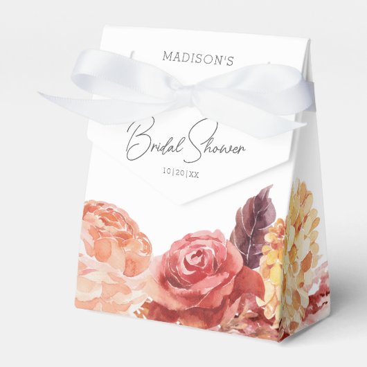 Elegant Boho Chic Waterverf Floral Vrijgezellenfee Bedankdoosjes (Voorkant Zijde)