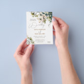 Elegant Boho Cute Wildflower Floral bruiloft Flyer (Hand)