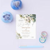 Elegant Boho Cute Wildflower Floral bruiloft Flyer (Enkel)