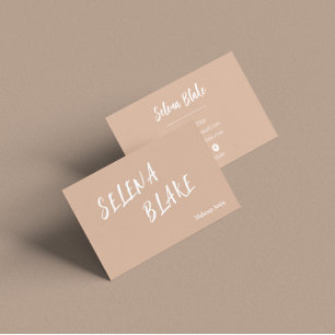 Elegant Boho Dusty Roos – trendy chique esthetiek Visitekaartje