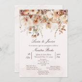 Elegant Boho Faire-part de mariage (Devant / Derrière)