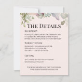 Elegant BOHO Faire-part de mariage Details Card (Devant)