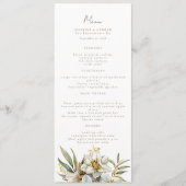 Élégant Boho Fall Floral Mariage Menus (Devant)