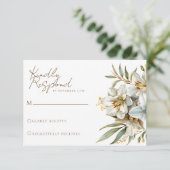 Elégant Boho Fall Floral Wedding Cartes RSVP (Debout devant)