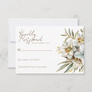 Elégant Boho Fall Floral Wedding Cartes RSVP