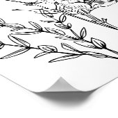 Elegant Boho Fleur sauvage Affiche de bienvenue Ma (Coin)