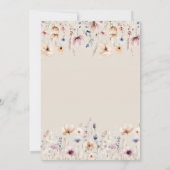 Elegant Boho Fleur sauvage Faire-part de mariage (Dos)