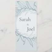 Elegant Boho Fleur sauvage menu mariage (Dos)